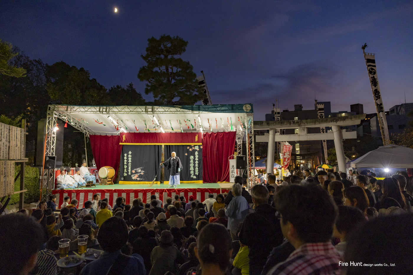 鶴羽根神社　秋季例大祭　松原神楽団